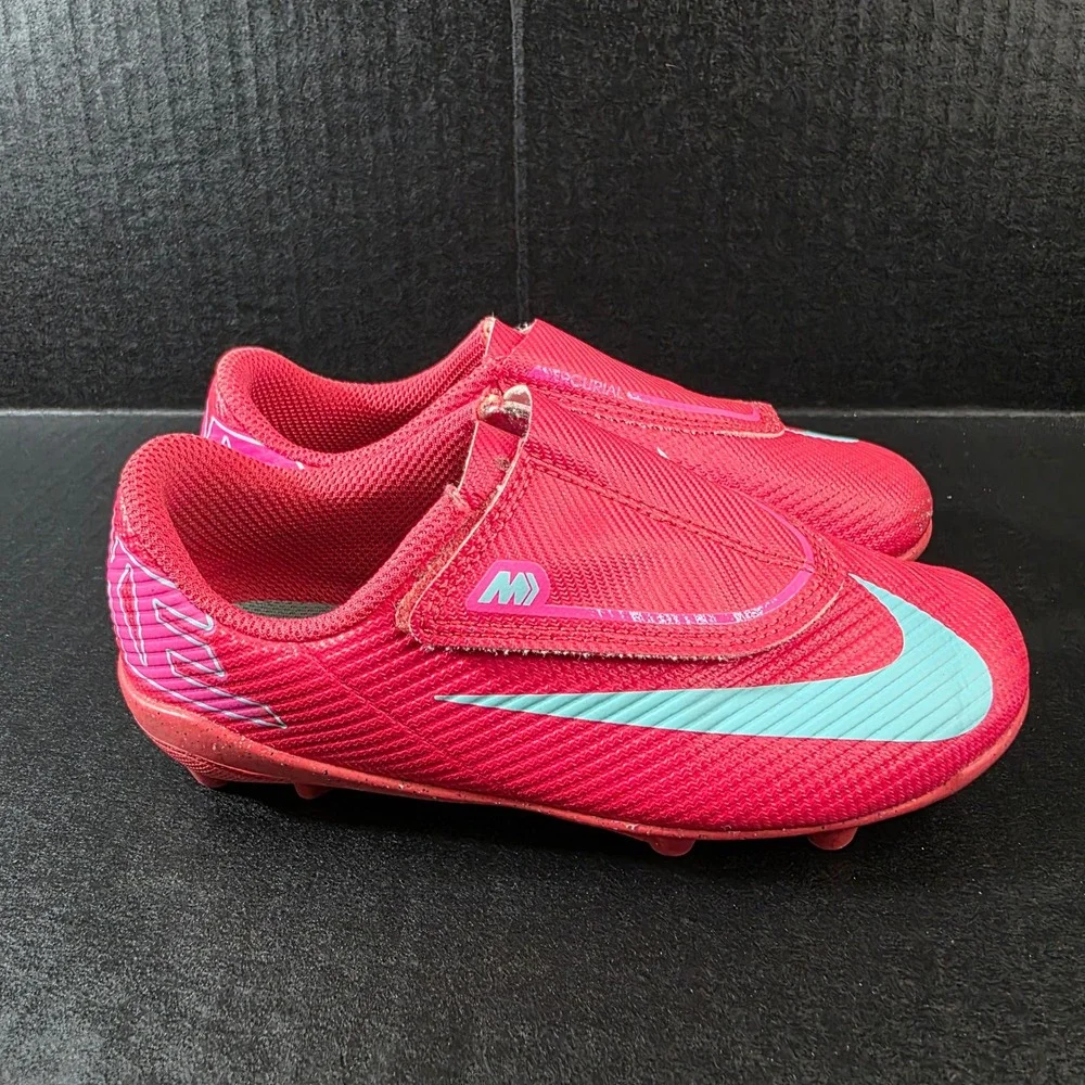 Nike Mercurial Vapor 15 Club Pink Blue Kids Soccer Cleats FQ8290-800 Size 11C